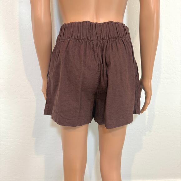Abercrombie & Fitch small pleated front pull on linen shorts SH2 2993 - Picture 10 of 12